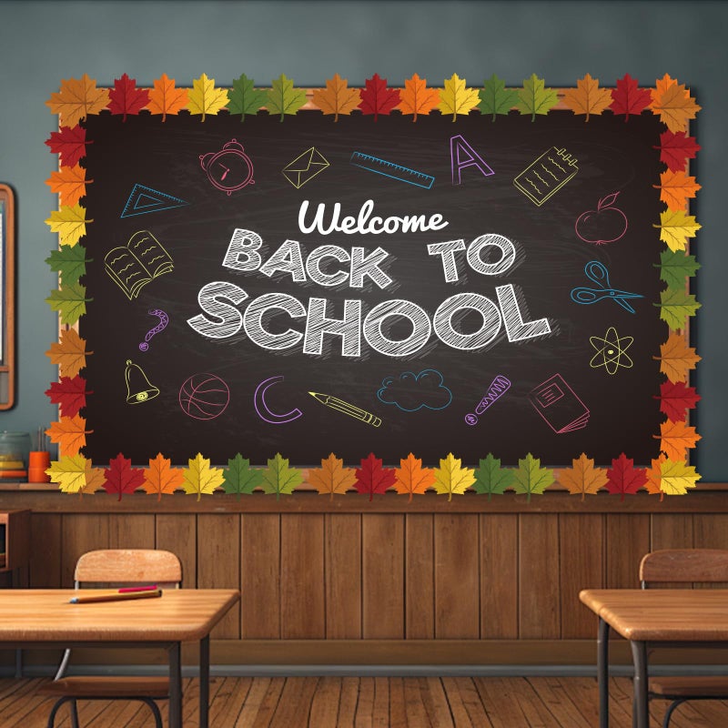 VABAMNA 50Ft Fall Bulletin Board Border Roll, Fall Classroom Decor, Maple Leaf Bulletin Board Decor for Autumn Thanksgiving Back to School Classroom Office Chalkboard Door Wall Decorations - Image 2